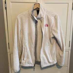 North Face White Fleece M Breast cancer awareness